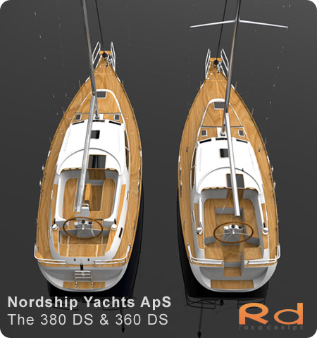 Nordship yachts, lars roug, båddesign, 3d modellering, yachtdesign, formgivning, Nordship familien, Excellent deck-saloon cruising yachts, dæksalon med 360 panoramablik