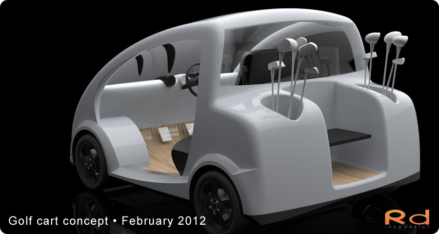 golfcart, golfing, golfdesign, dansk bilprojekt, golfbag, golf styling, golfdesign, danske designere, danske bildesignere, Dansk bildesign, Golfbil