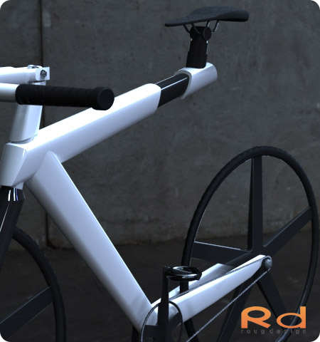 Cykelkoncept, designcykel, designercykel, cool cykel, nice cykel design, fedt cykeldesign hvid cykel